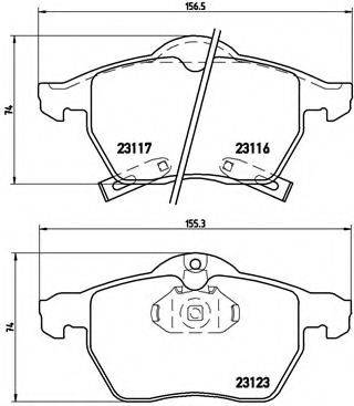 BREMBO P59048 Комплект гальмівних колодок, дискове гальмо