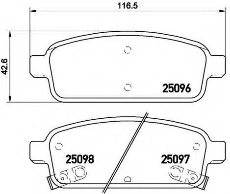 BREMBO P59080 Комплект гальмівних колодок, дискове гальмо