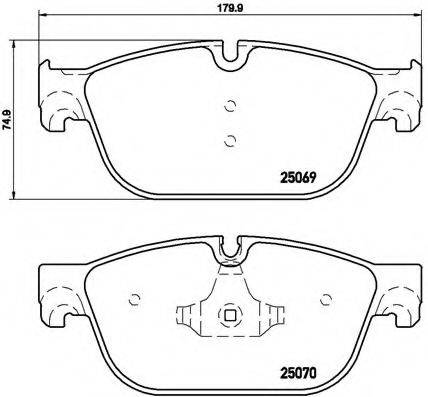 BREMBO P61107 Комплект гальмівних колодок, дискове гальмо