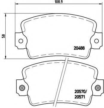 BREMBO P68007 Комплект гальмівних колодок, дискове гальмо