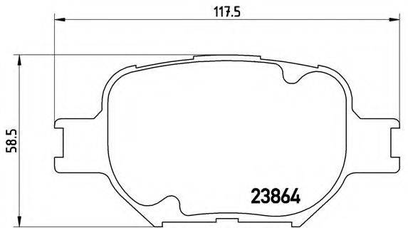 BREMBO P83054 Комплект гальмівних колодок, дискове гальмо