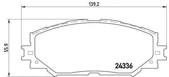 BREMBO P83082 Комплект гальмівних колодок, дискове гальмо