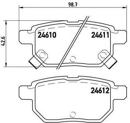 BREMBO P83083 Комплект гальмівних колодок, дискове гальмо