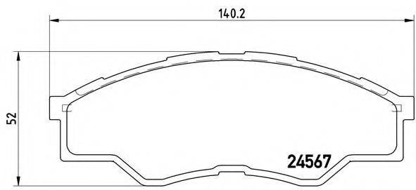 BREMBO P83096 Комплект гальмівних колодок, дискове гальмо