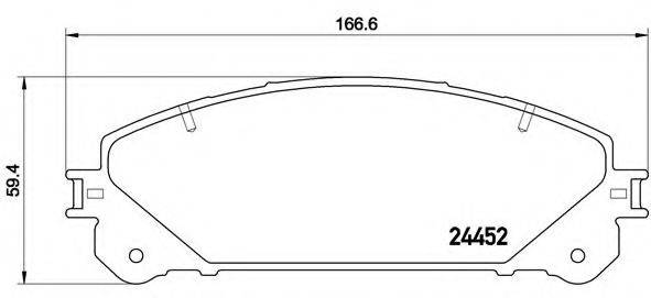 BREMBO P83145 Комплект гальмівних колодок, дискове гальмо