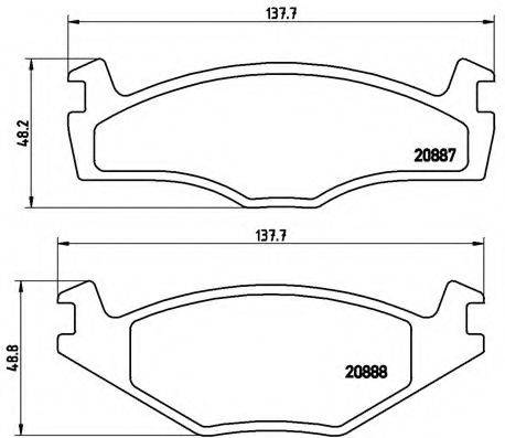 BREMBO P85005 Комплект гальмівних колодок, дискове гальмо