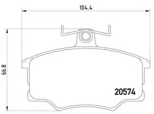 BREMBO P85010 Комплект гальмівних колодок, дискове гальмо