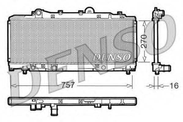 DENSO DRM13001 Радіатор, охолодження двигуна