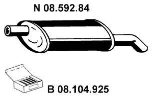 EBERSPACHER 0859284 Глушник вихлопних газів кінцевий