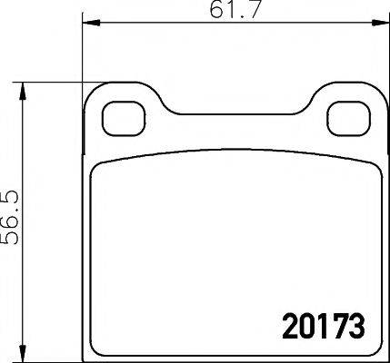 MINTEX MDB1068 Комплект гальмівних колодок, дискове гальмо