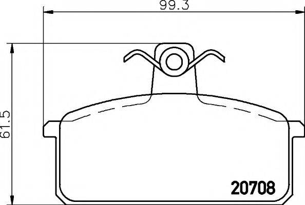 MINTEX MDB1189 Комплект гальмівних колодок, дискове гальмо