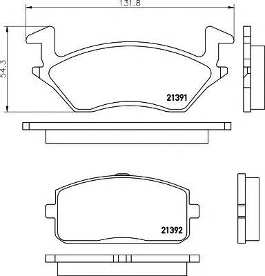 MINTEX MDB2473 Комплект гальмівних колодок, дискове гальмо