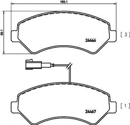 MINTEX MDB2848 Комплект гальмівних колодок, дискове гальмо