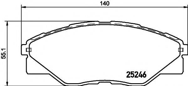 MINTEX MDB3272 Комплект гальмівних колодок, дискове гальмо