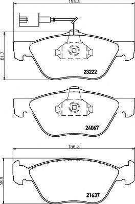 MINTEX MDB2133 Комплект гальмівних колодок, дискове гальмо