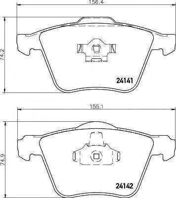 MINTEX MDB2576 Комплект гальмівних колодок, дискове гальмо