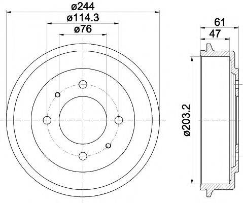 MINTEX MBD328 Гальмівний барабан