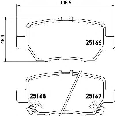 MINTEX MDB3169 Комплект гальмівних колодок, дискове гальмо