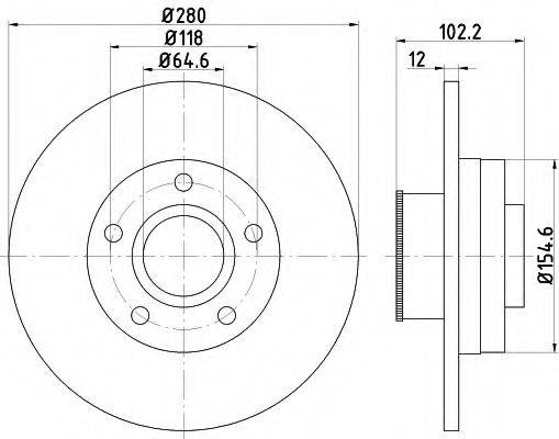 MINTEX MDC1764 гальмівний диск