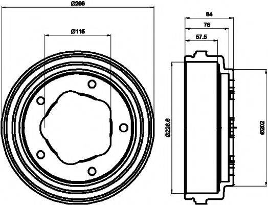 MINTEX MBD015 Гальмівний барабан