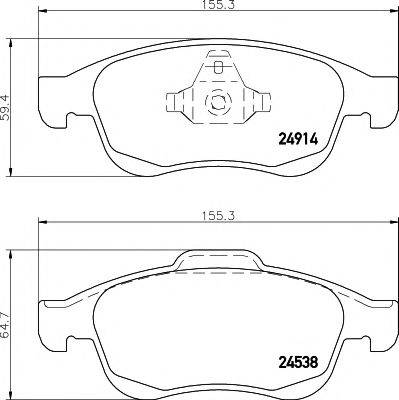 MINTEX MDB3043 Комплект гальмівних колодок, дискове гальмо