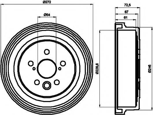 MINTEX MBD125 Гальмівний барабан