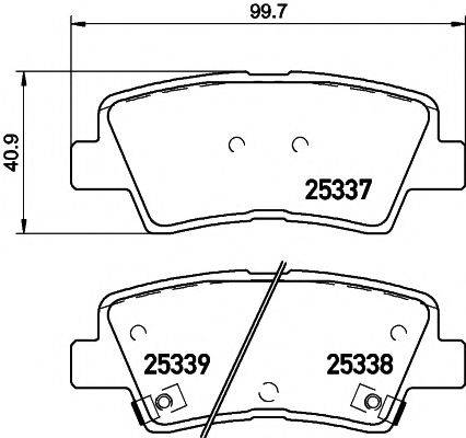 MINTEX MDB3252 Комплект гальмівних колодок, дискове гальмо