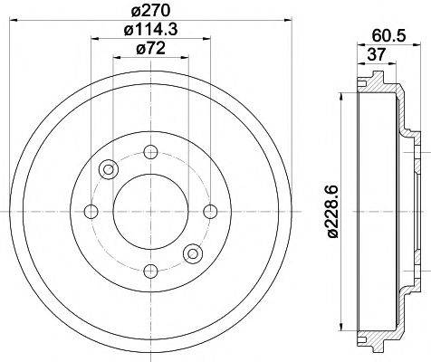 MINTEX MBD324 Гальмівний барабан