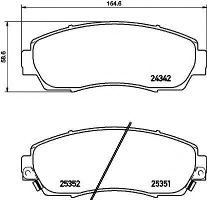 MINTEX MDB3257 Комплект гальмівних колодок, дискове гальмо