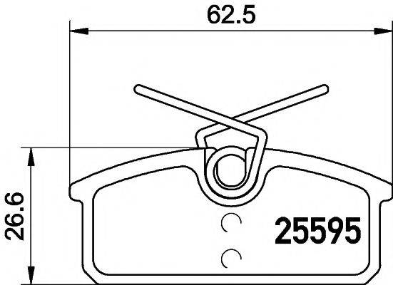 MINTEX MDB3286 Комплект гальмівних колодок, дискове гальмо