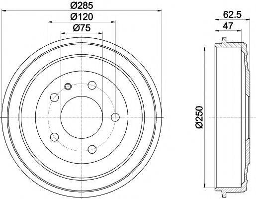 MINTEX MBD123 Гальмівний барабан