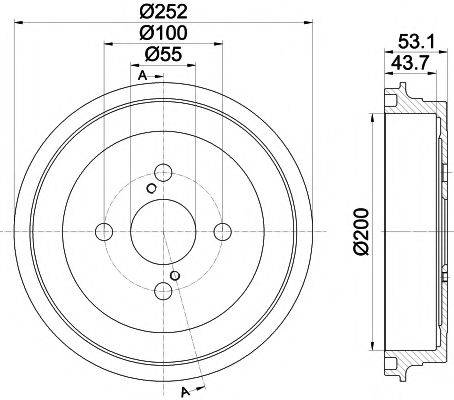 MINTEX MBD341 Гальмівний барабан