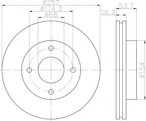 MINTEX MDC2495 гальмівний диск