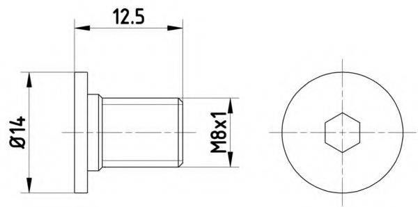 MINTEX TPM0002 Болт, диск гальмівного механізму