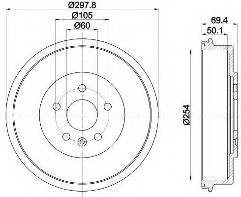 MINTEX MBD375 Гальмівний барабан