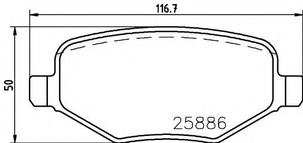 MINTEX MDB3841 Комплект гальмівних колодок, дискове гальмо