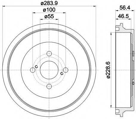 MINTEX MBD380 Гальмівний барабан