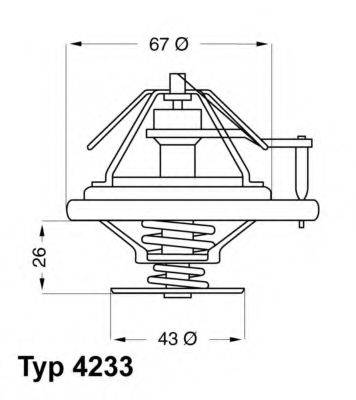 WAHLER 423384D Термостат, охолоджуюча рідина