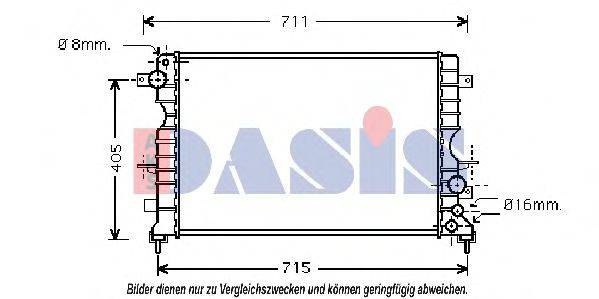 AKS DASIS 021001N Радіатор, охолодження двигуна