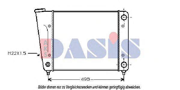 AKS DASIS 040160N Радіатор, охолодження двигуна