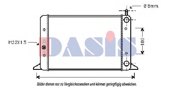 AKS DASIS 040970N Радіатор, охолодження двигуна