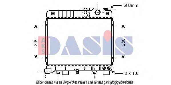 AKS DASIS 050280N Радіатор, охолодження двигуна