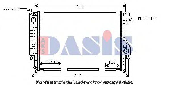 AKS DASIS 051510N Радіатор, охолодження двигуна