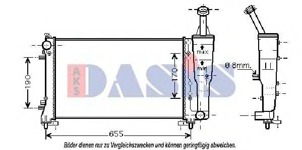 AKS DASIS 080079N Радіатор, охолодження двигуна