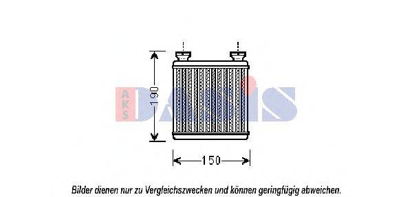 AKS DASIS 129017N Теплообмінник, опалення салону