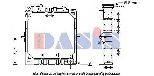 AKS DASIS 130570T Радіатор, охолодження двигуна