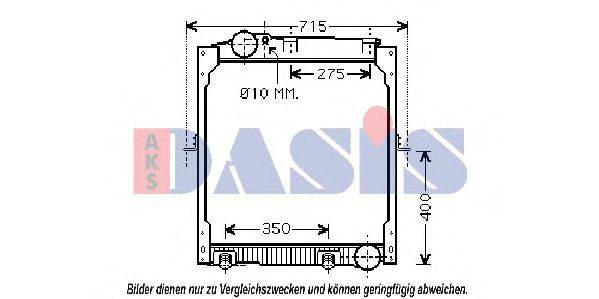 AKS DASIS 132300T Радіатор, охолодження двигуна