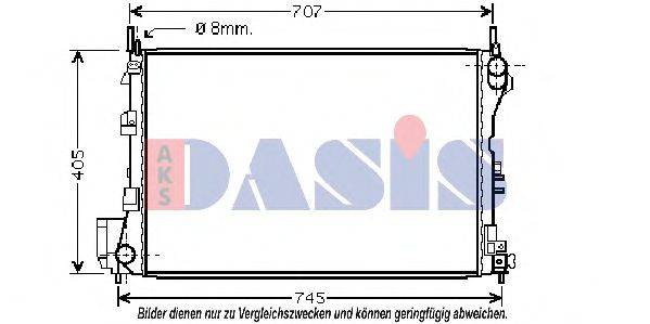 AKS DASIS 152012N Радіатор, охолодження двигуна