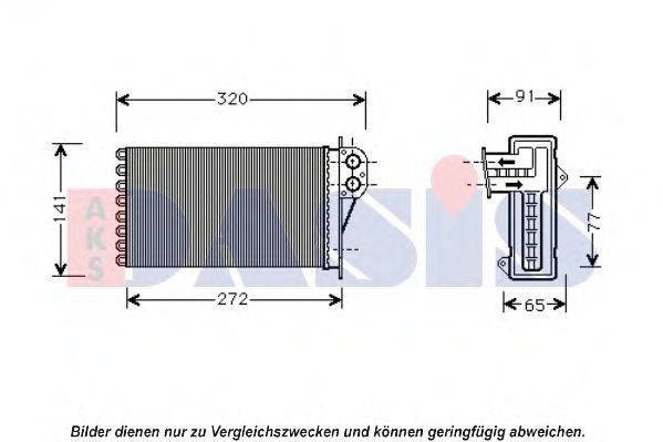 AKS DASIS 169017N Теплообмінник, опалення салону