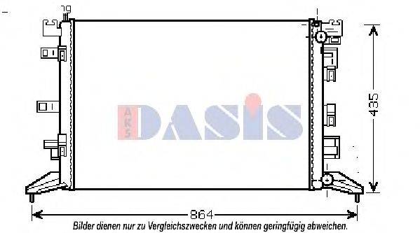 AKS DASIS 180074N Радіатор, охолодження двигуна